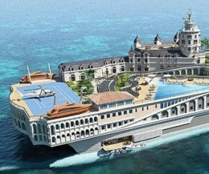在碧海上玩卡丁车 超级游艇寻买家